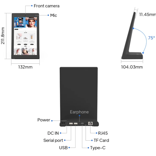 Écran tactile capacitif en forme de L – Image 3